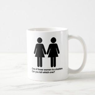 EINE DIESER FRAUEN IST EINE LESBISCHE, DIE SIE SAG KAFFEETASSE