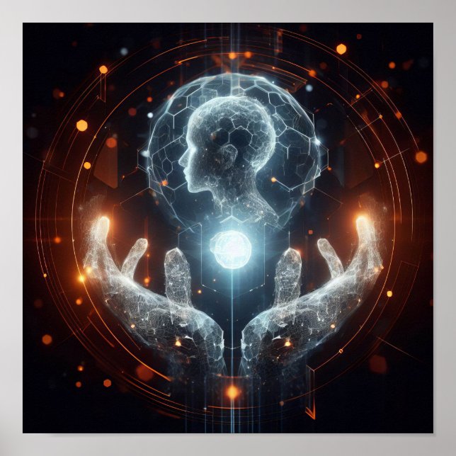 Eine digitale Lebensform, die sich im virtuellen R Poster (Vorne)