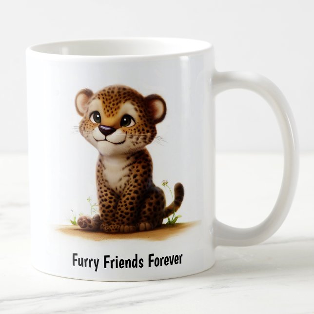 Eine digitale Malerei einer Niedlichen Geparden Kaffeetasse (Von Creator hochgeladen)