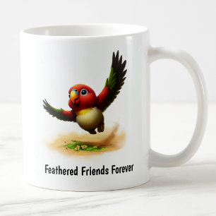 Eine digitale Malerei einer Niedlichen Lory Kaffeetasse