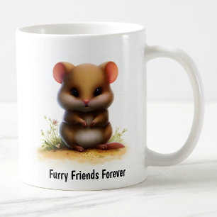 Eine digitale Malerei einer sehr niedlichen Haselm Kaffeetasse