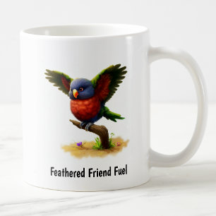 Eine digitale Malerei eines Mount Apo Lorikeets Kaffeetasse