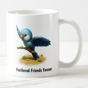 Eine digitale Malerei eines Niedlichen blauen Papa Kaffeetasse