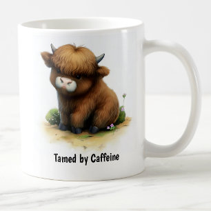 Eine digitale Malerei eines Niedlichen Hochlandrin Kaffeetasse
