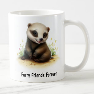 Eine digitale Malerei eines Niedlichen Honey Badge Kaffeetasse