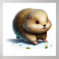 Eine digitale Malerei eines Niedlichen Lemmings