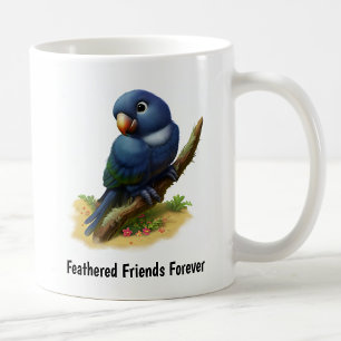 Eine digitale Malerei eines süßen Indigoflügelpapa Kaffeetasse