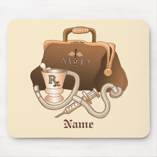 Eine Doctor Medical Bag-Maus Mousepad (Vorne)