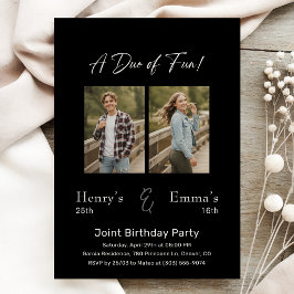 Eine Doppel-Fun-Photo-Party zum doppelten Geburtst Einladung