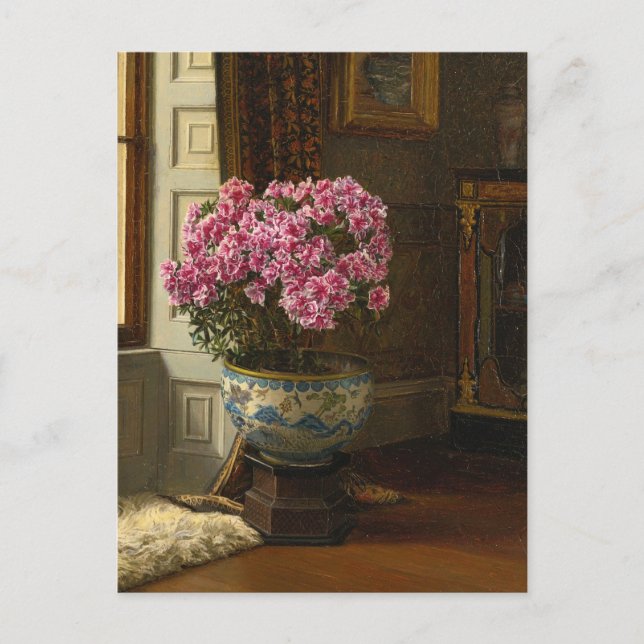 Eine doppelt rosa Azalea | Jessica Hayllar Postkarte (Vorderseite)