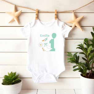 Eine dumme Gans Personalisierter Name Erster Gebur Baby Strampler