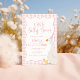 Eine dumme Gans pink Einladung