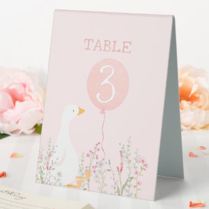 Eine dumme Gans rosa Mädchen 1. Geburtstag Platzka Tischaufsteller