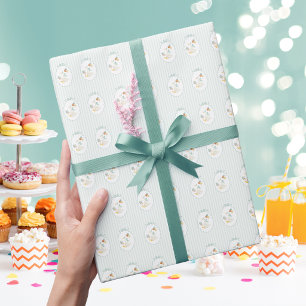 Eine dumme Gans Teal Blau Jungen 1. Geburtstag Geschenkpapier