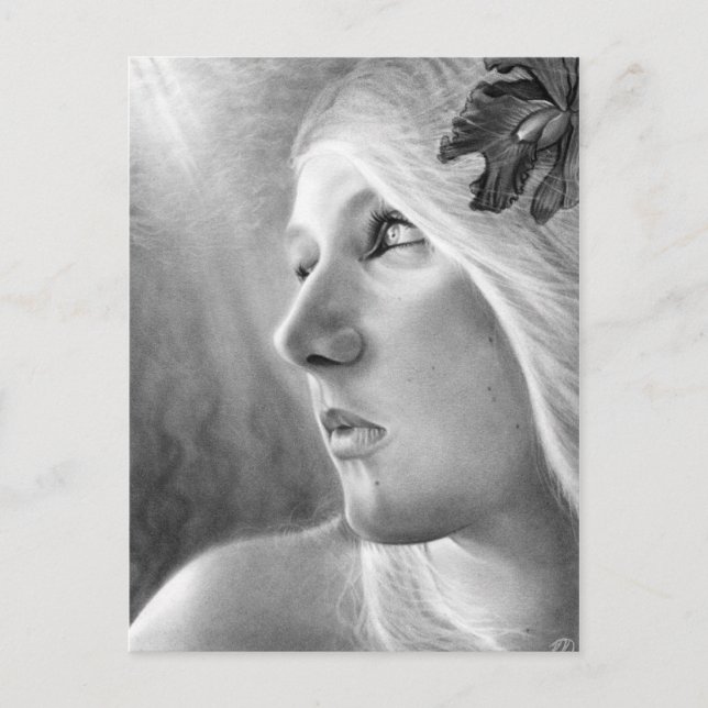 Eine dunkle unteraktuelle Mermaid-Postkarte Postkarte (Vorderseite)