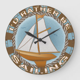 Eine Eher-Segeln-Segelyacht-Uhr Große Wanduhr