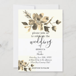 Eine einfache Einladung mit weißer Blüte