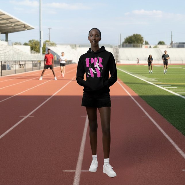 Eine einfache Erinnerung PRAY Christlicher Glaube Hoodie (Strength starts here. Faith starts with PRAY.)