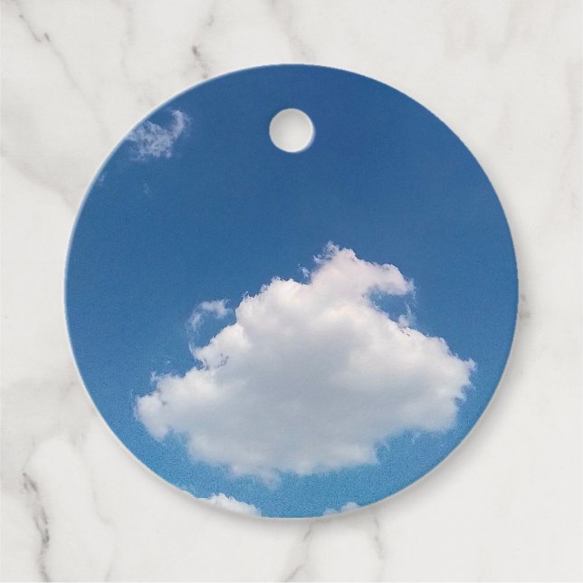Eine einfache Wolke Geschenkanhänger (Vorderseite)