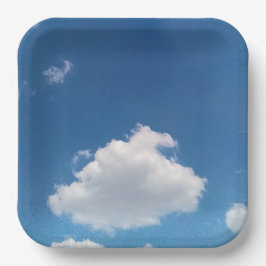 Eine einfache Wolke Pappteller