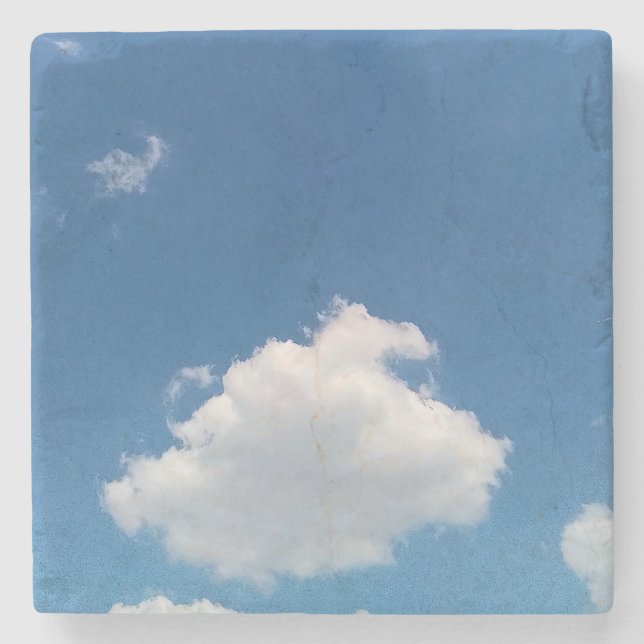 Eine einfache Wolke Steinuntersetzer (Vorderseite)