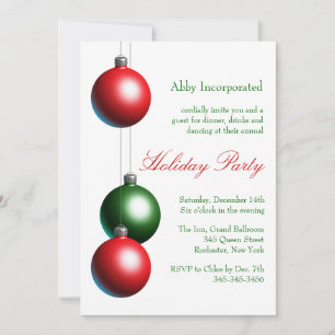 Eine Einladung zu einem weißen Ornament