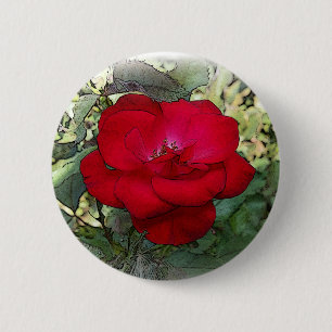 Eine einsame Rose Button