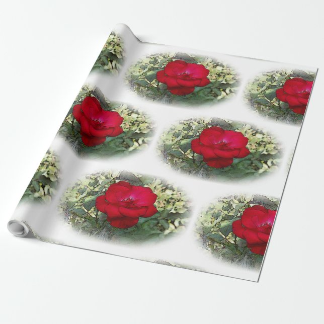 Eine einsame Rose Geschenkpapier (Ungerollt)