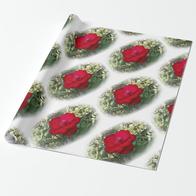 Eine einsame Rose Geschenkpapier (Ungerollt)