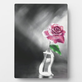 Eine einzelne Rose Fotoplatte