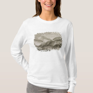 Eine Eisen-Arbeit für das Werfen der Kanone u. de T-Shirt