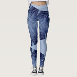 Eine elegante blaue "Ratti_Creative_Arts"-Leggings Leggings