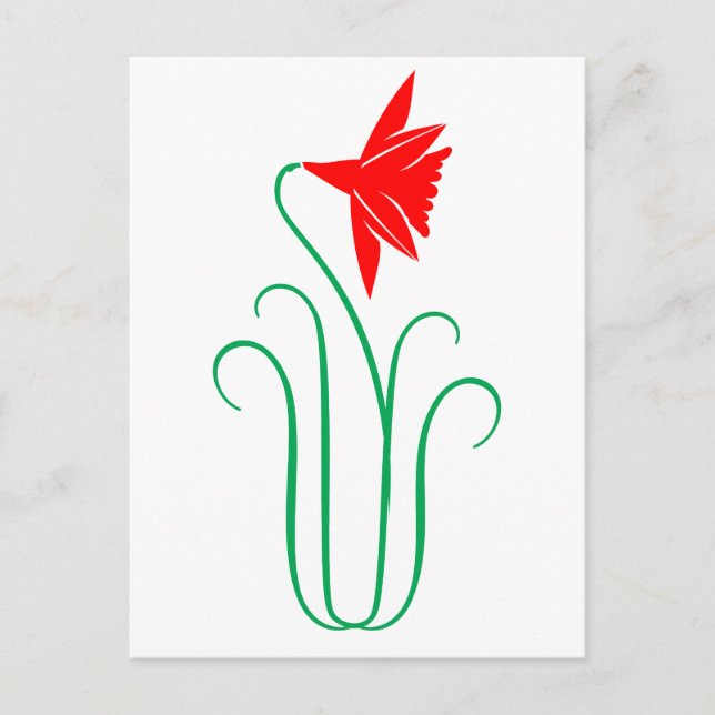 Eine ELEGANTE Blume anzeigen Postkarte (Vorderseite)