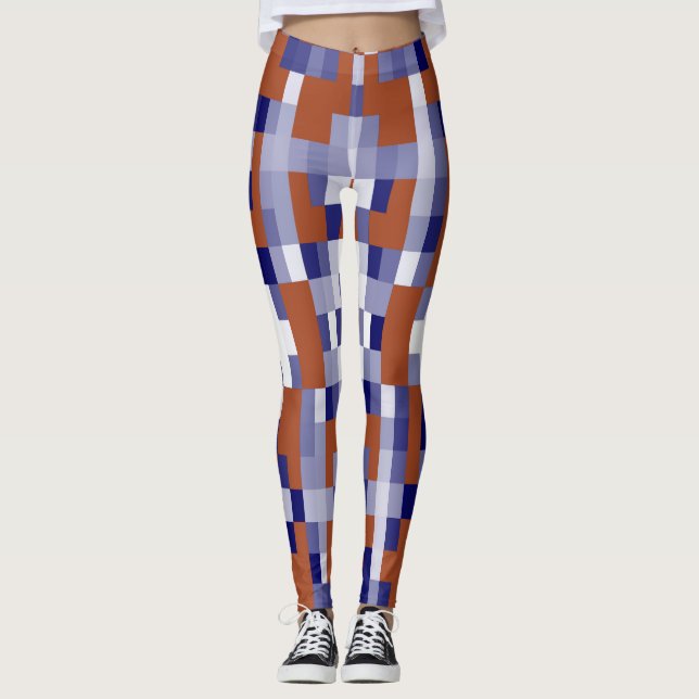 Eine elegante bunt-farbige "Ratti_Creative_Arts"-L Leggings (Vorderseite)