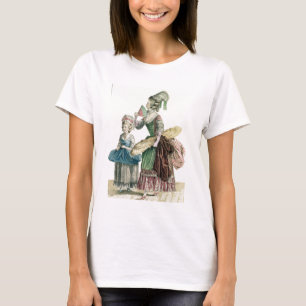 Eine elegante Damenschneiderin, die ihre Arbeit, T-Shirt