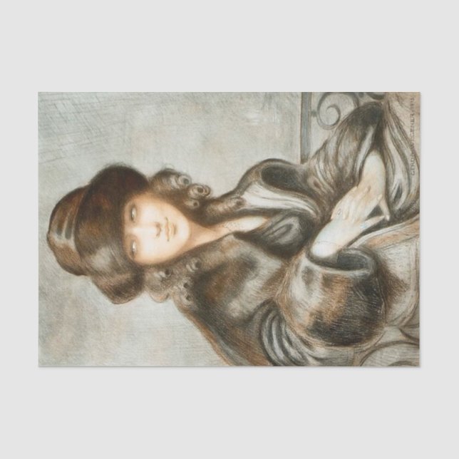 Eine elegante junge Lady von Gerda Wegener Seidenpapier (Vorderseite)