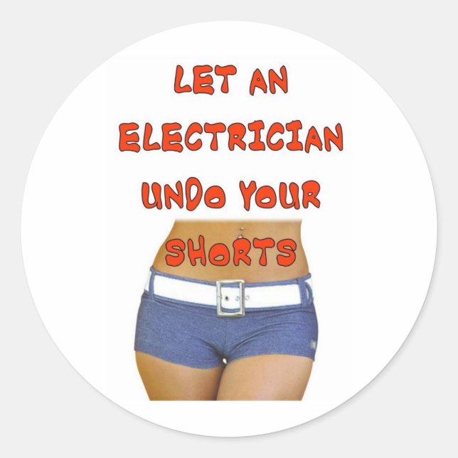 EINE ELEKTRIZISCHE UNDO gelassen Runder Aufkleber (Vorderseite)