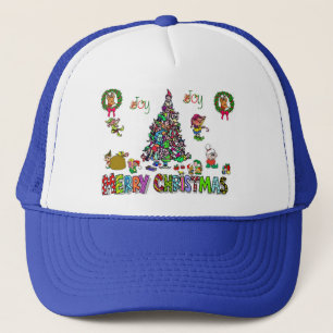 eine elven Weihnachtsballkappe Truckerkappe