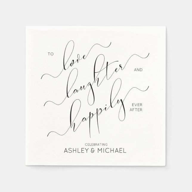 Eine engagierte Partei glücklicherweise immer nach Serviette (Vorderseite)