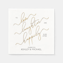 Eine engagierte Partei glücklicherweise immer nach Serviette