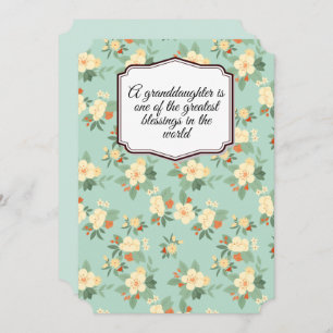 Eine Enkelin ist eine der beststen Segnungen Feiertagskarte