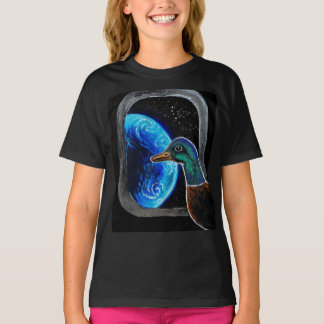 Eine Ente, die ins Weltall geschickt wurde T-Shirt