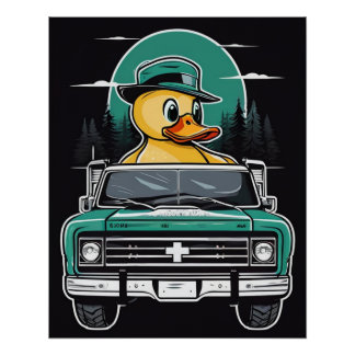 Eine Ente in einem LKW-Poster Poster