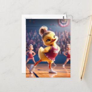 Eine entzückende Cheerleader-Ente Postkarte