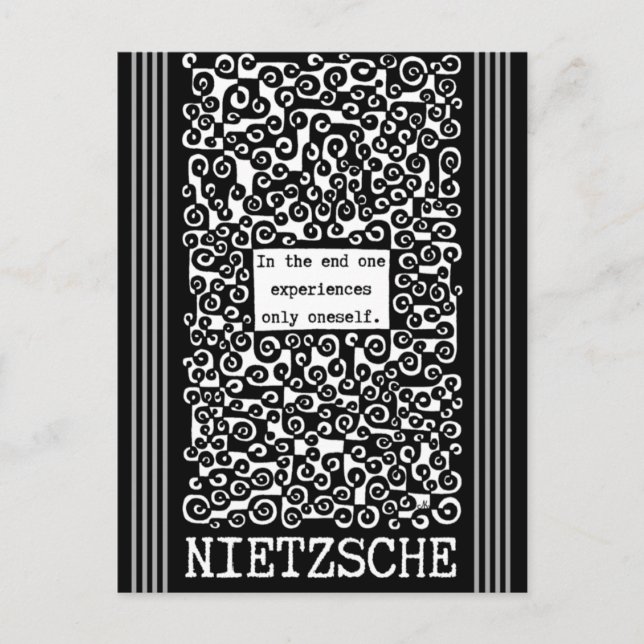 Eine ERFAHRUNG nur sich selbst Zitat von Nietzsche Postkarte (Vorderseite)