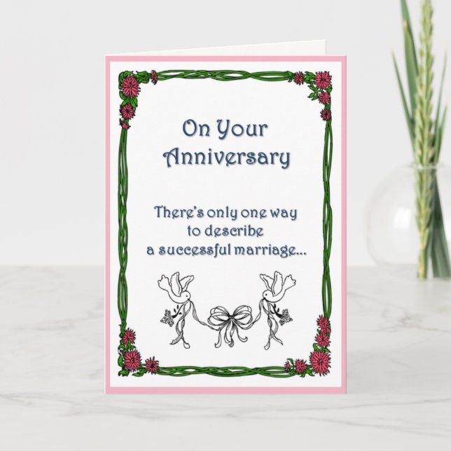 Eine erfolgreiche Heirat ist… Karte (Vorderseite)