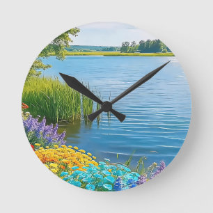 Eine erfrischende Melodie 031 Runde Wanduhr