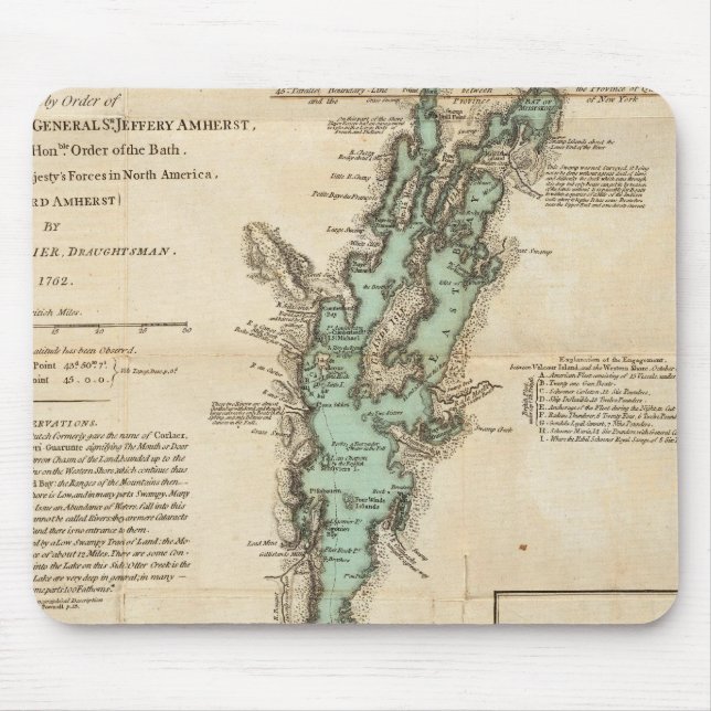 Eine Erhebung über den Champlain-See Mousepad (Vorne)