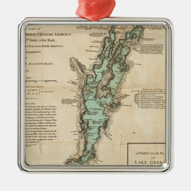 Eine Erhebung über den Champlain-See Ornament Aus Metall (Vorne)