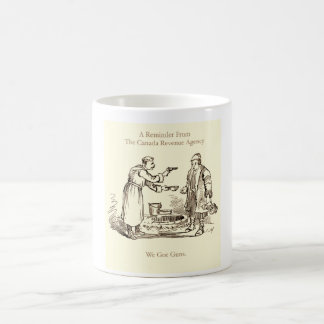 Eine Erinnerung von der Kanada-Einkommens-Agentur Kaffeetasse